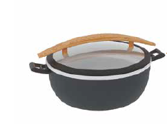 Urban Casserole Glass Lid Round Grey 6 L